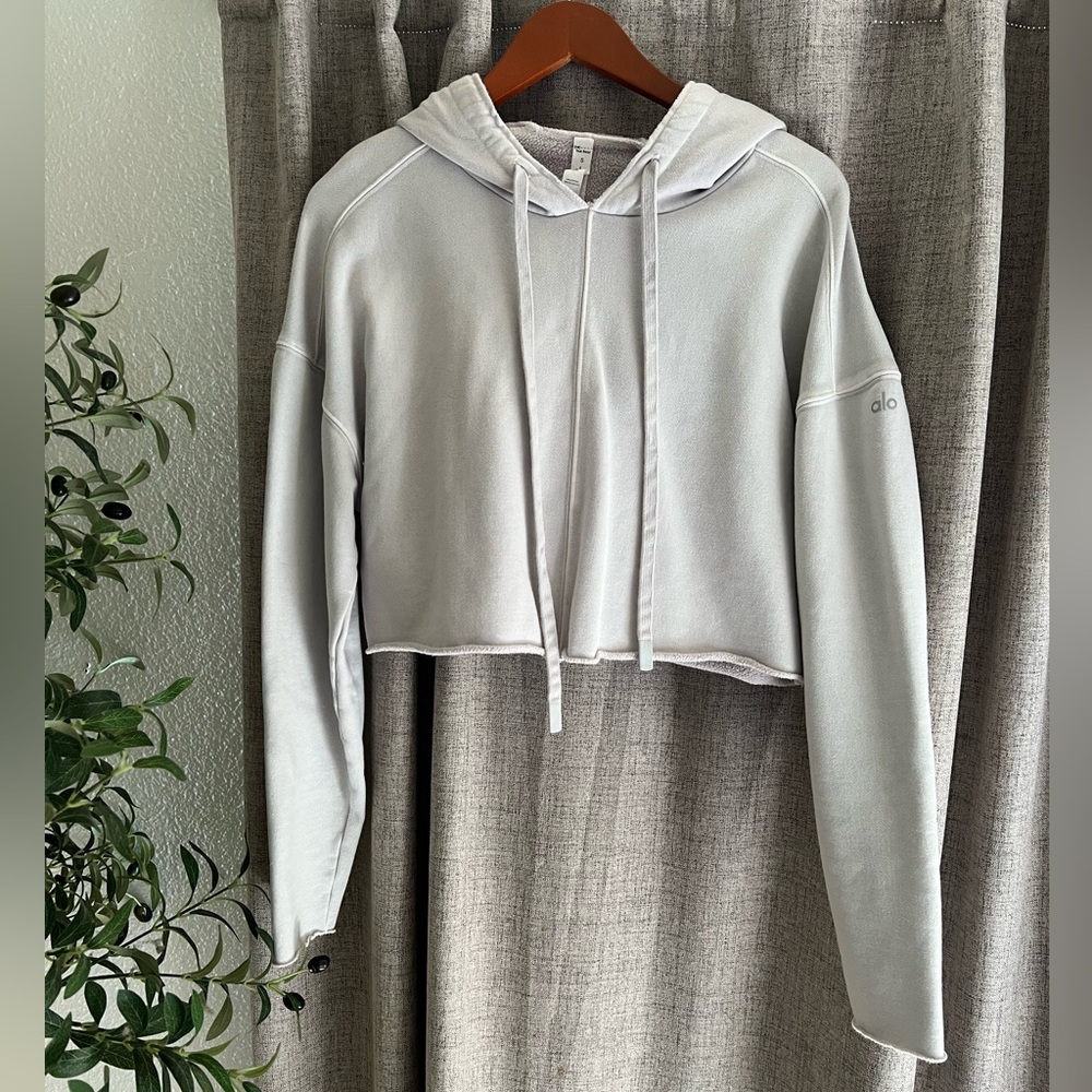 ALO Yoga Cropped Fleece Hoodie